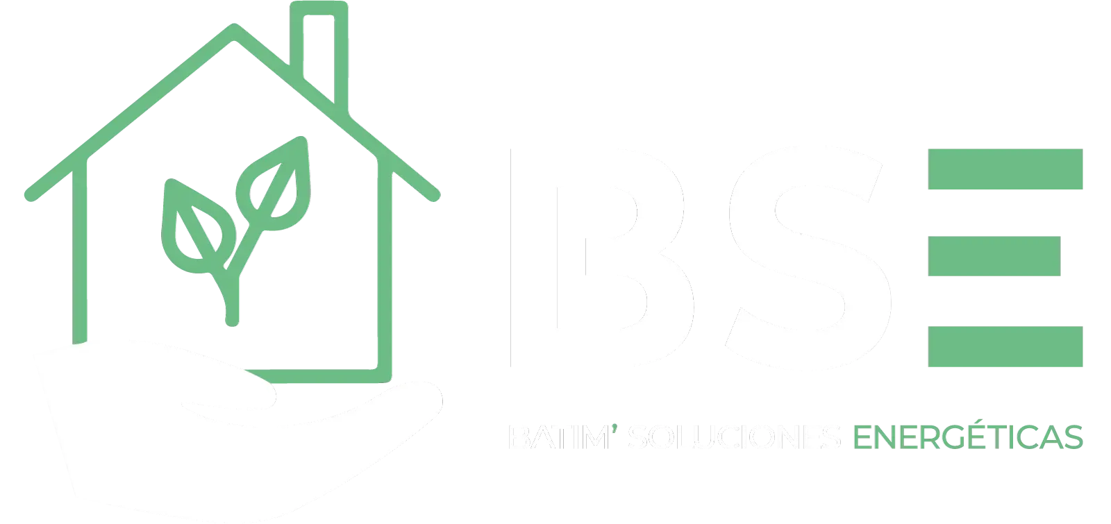 Logo Batim Soluciones Energéticas (BSE) blanco y verde